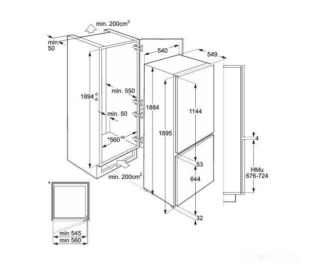 Холодильник Smeg C8194N3E1