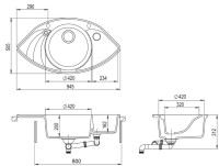 Кухонная мойка AquaSanita Papillon SCP151AW 710 alba