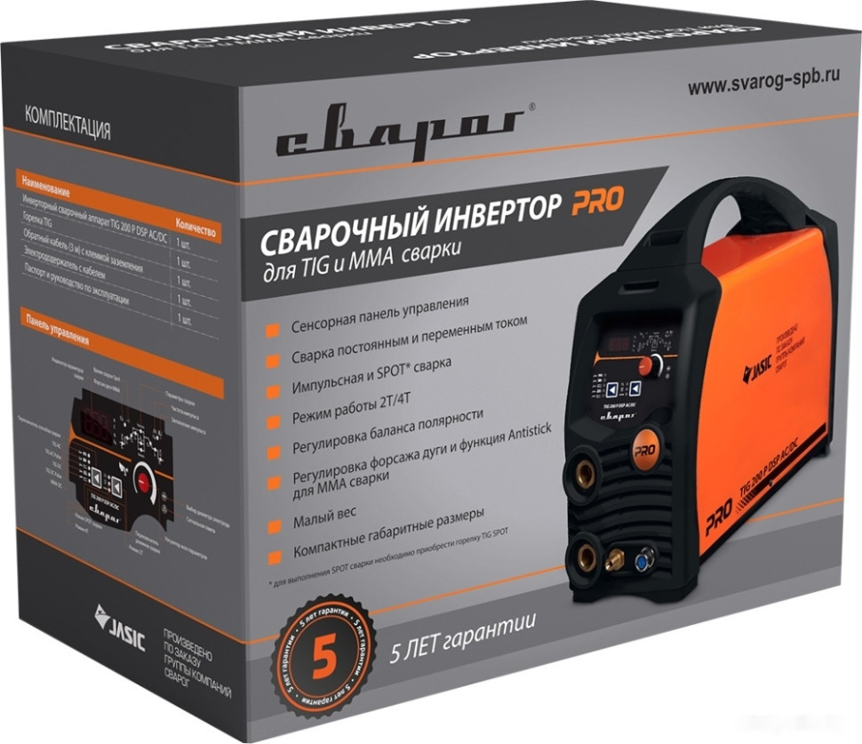 Сварочный инвертор Сварог Pro TIG 200 P DSP AC/DC (E201)