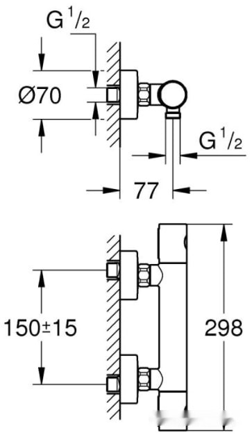 Смеситель Grohe Grohtherm 800 Cosmopolitan 34765000