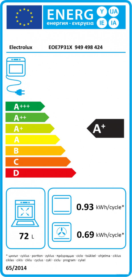 Духовой шкаф Electrolux EOE7P31X