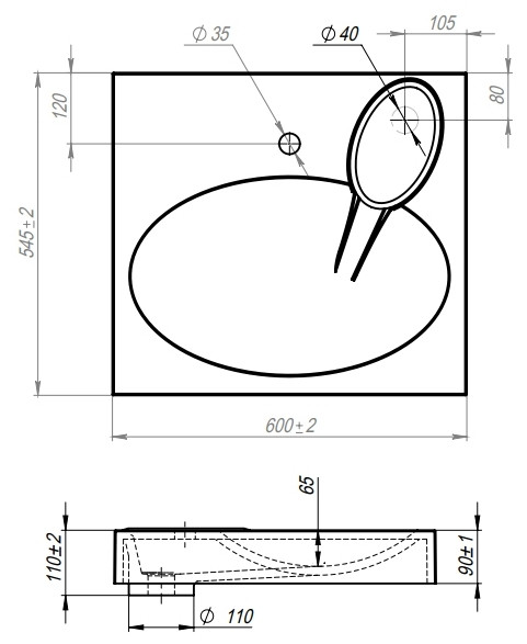 Умывальник Andrea Comfort