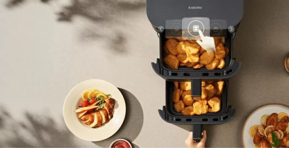 Аэрогриль Xiaomi Smart Double Stack Air Fryer 12L MAF-DS1201 (черный)