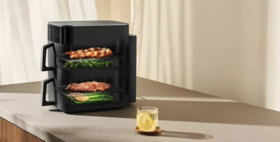 Аэрогриль Xiaomi Smart Double Stack Air Fryer 12L MAF-DS1201 (черный)
