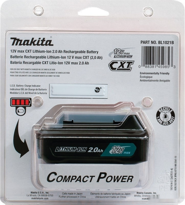 Аккумулятор для инструмента Makita BL1021B (12В/2 Ah)