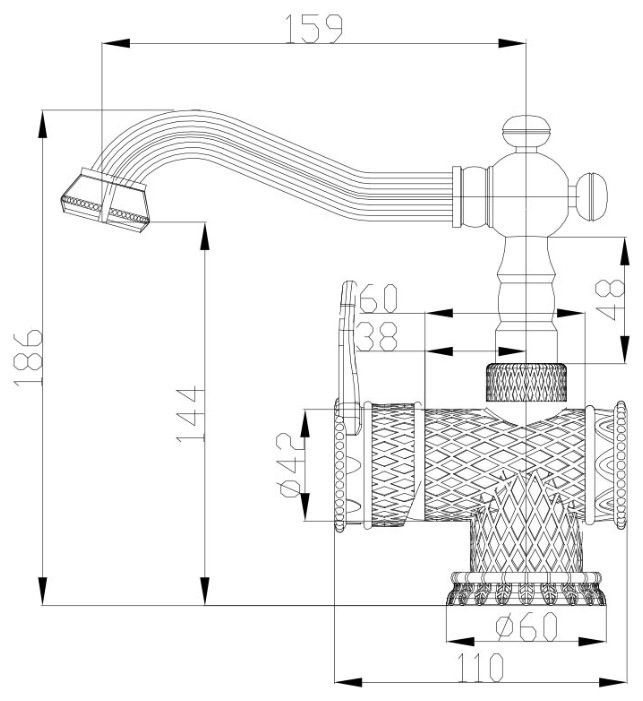 Смеситель Zorg A 413U-BR