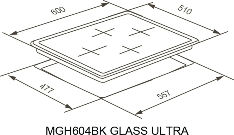 Варочная панель Meferi MGH604BK Glass Ultra