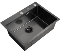 Кухонная мойка ARFEKA AF 600*450 Black PVD Nano