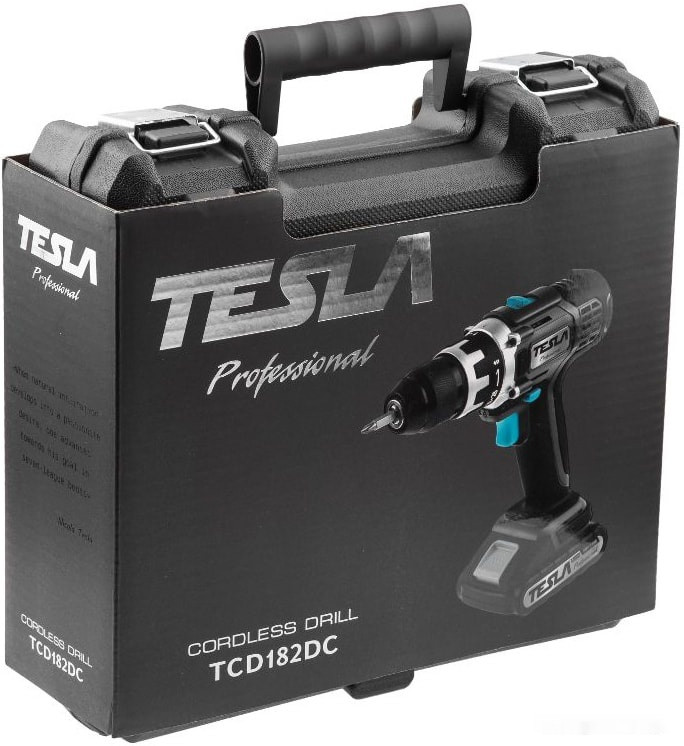 Дрель-шуруповерт Tesla TCD182DC (с 2-мя АКБ, кейс)