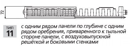 Радиатор Prado Classic тип 11 500x1100