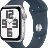 Умные часы Apple Watch SE 2 44 мм (алюминиевый корпус, серебристый/грозовой синий, спортивный силиконовый ремешок M/L)