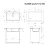 Кухонная мойка Ulgran Quartz Forte 760 (космос)