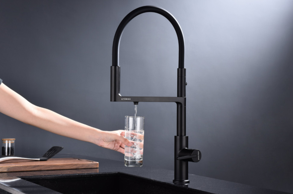 Смеситель Paulmark Tornado TO213402-401 (антрацит/черный)