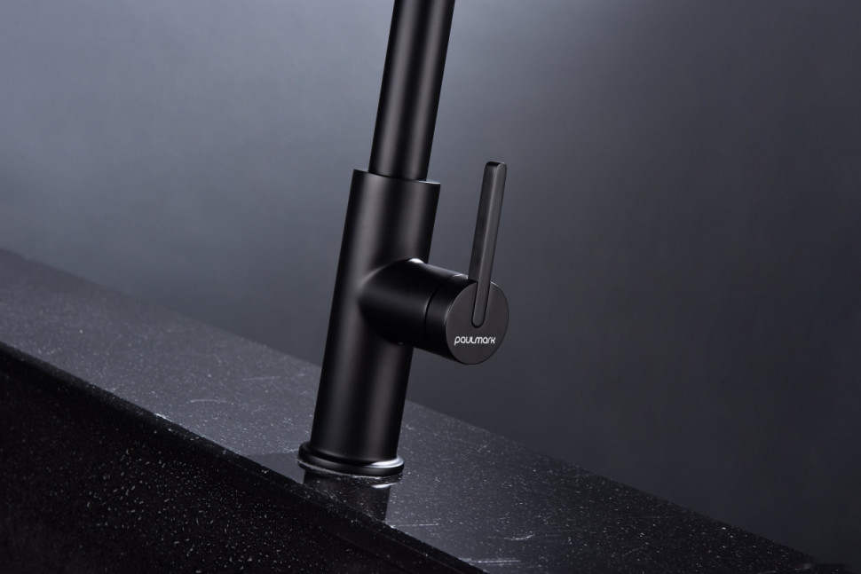 Смеситель Paulmark Tornado TO213402-401 (антрацит/черный)