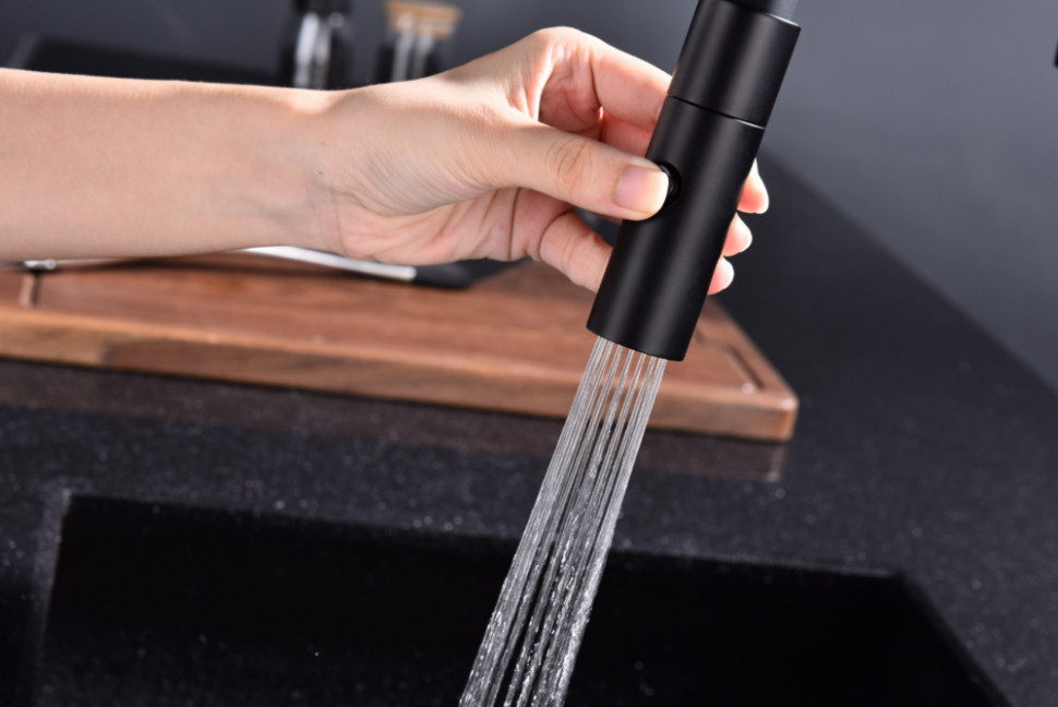 Смеситель Paulmark Tornado TO213402-401 (антрацит/черный)