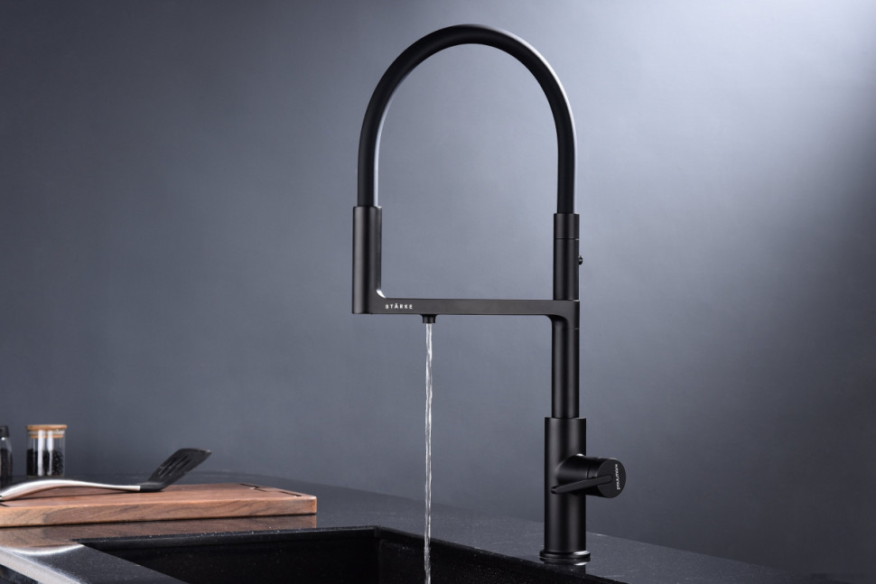 Смеситель Paulmark Tornado TO213402-401 (антрацит/черный)