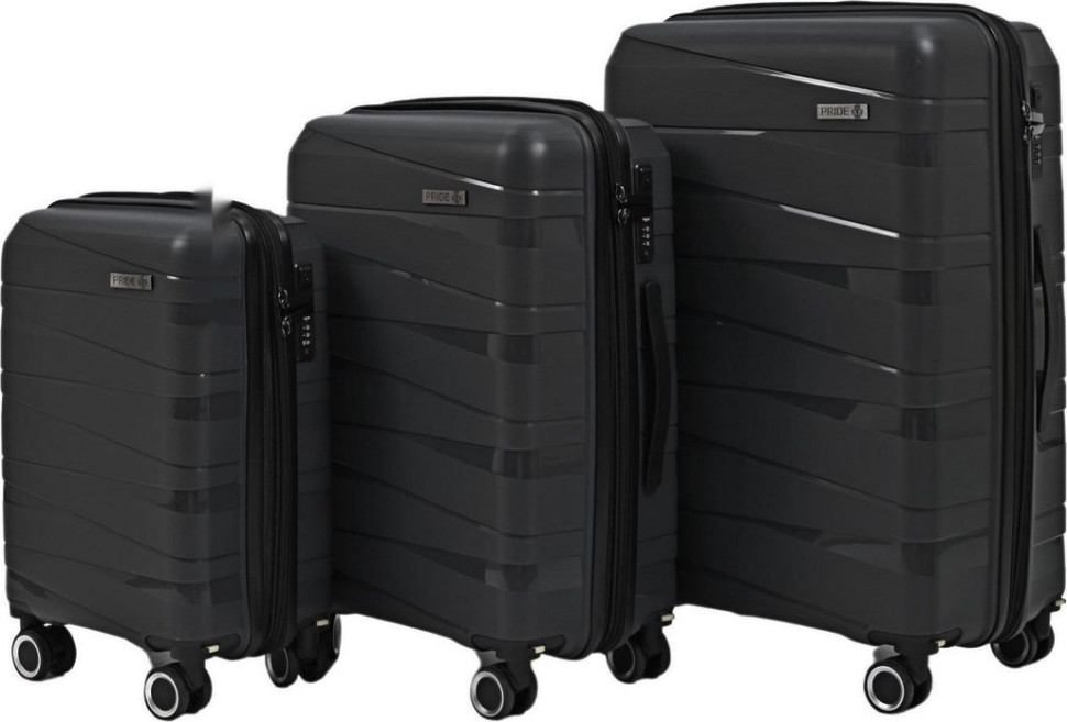 Чемодан-спиннер Pride РР-201 (L, черный)