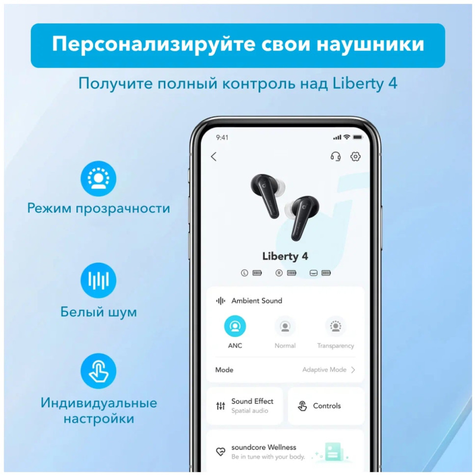 Наушники Anker SoundCore Liberty 4 (черный)