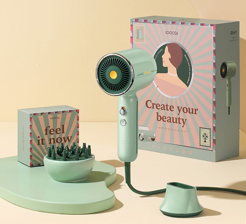 Фен Soocas RH1 Retro (зеленый)