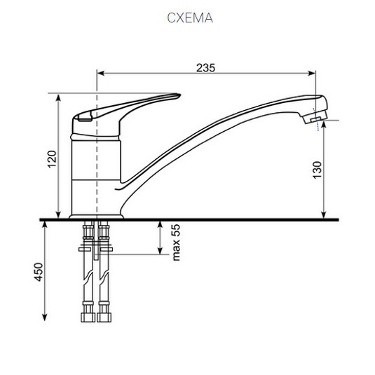 Смеситель Ulgran U-003 302 (ПЕСОК)