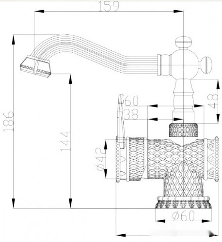 Смеситель Zorg A 413U-BR