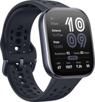 Умные часы Amazfit Bip 6 (черный, с черным силиконовым ремешком)