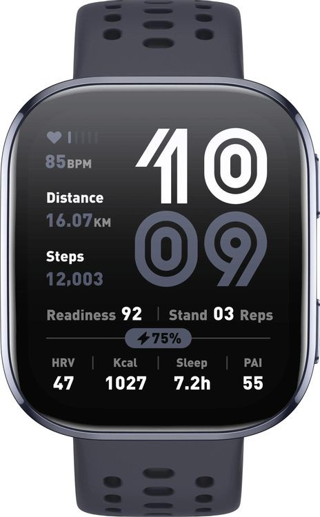 Умные часы Amazfit Bip 6 (черный, с черным силиконовым ремешком)