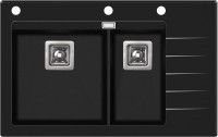 Кухонная мойка AquaSanita Delicia Plus GQD 150 B 601 AW black metallic