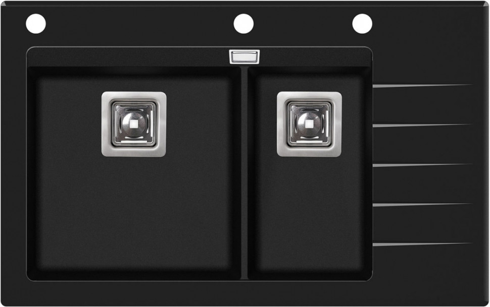 Кухонная мойка AquaSanita Delicia Plus GQD 150 B 601 AW black metallic