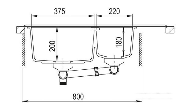 Кухонная мойка AquaSanita Delicia Plus GQD 150 B 601 AW black metallic