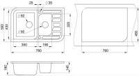 Кухонная мойка Granula 7803 (Эспрессо)
