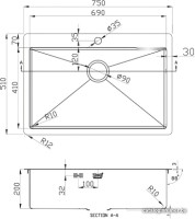 Кухонная мойка Zorg R-7551