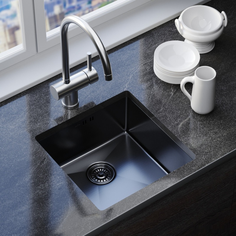 Кухонная мойка Mixline 547228 (черный графит, 3 мм)