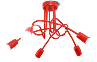 Припотолочная люстра N&amp;B Light Стайл 40205 красный матовый