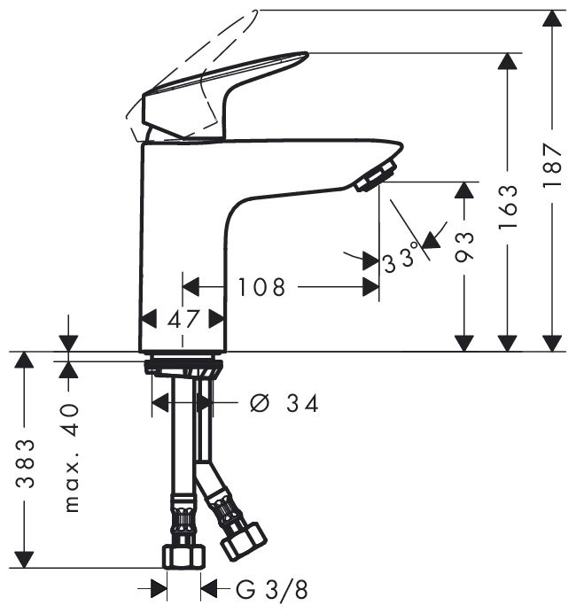 Смеситель Hansgrohe Logis 71107000