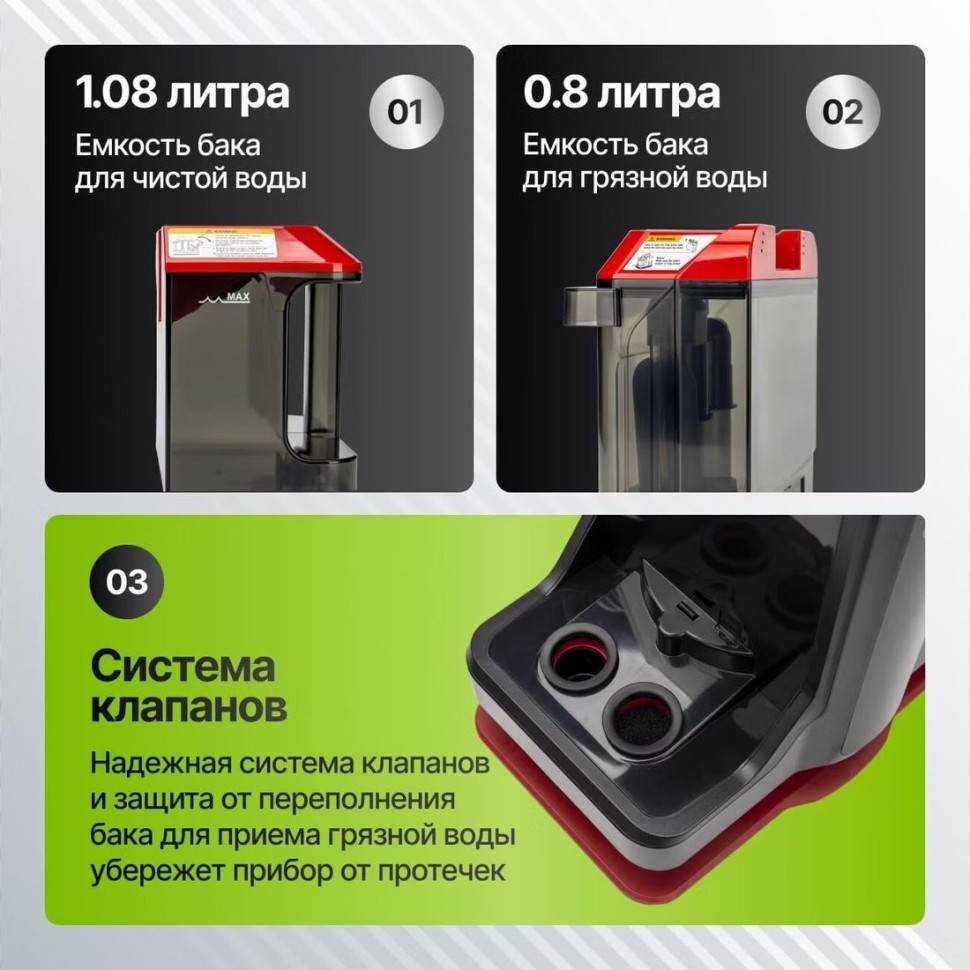 Пылесос KIWI KCC-4322RB (красный/черный)