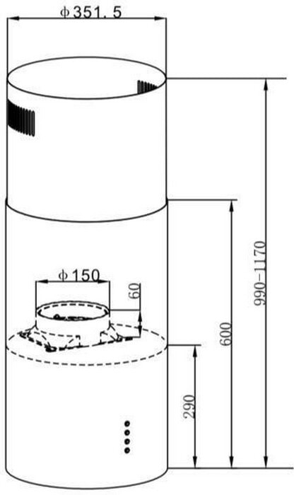 Вытяжка Maunfeld Lee Light Isla 35 (нержавеющая сталь, в одной коробке)