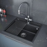 Кухонная мойка Paulmark Stepia-750 PM117551-BLM (черный металлик)