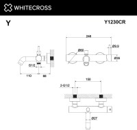 Смеситель Whitecross Y Y1230NIB (брашированный никель)