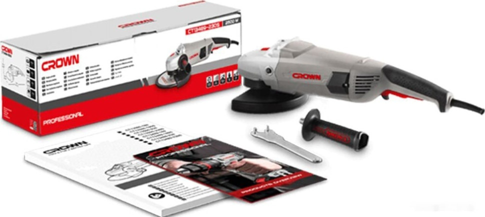 Угловая шлифмашина Crown CT13489-230S