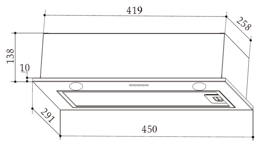 Вытяжка Weissgauff BOX 455 Inox