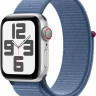 Умные часы Apple Watch SE 2023 A2723 44 мм (серебристый/синий, спортивный ремешок, 130-200)