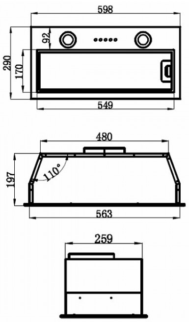 Вытяжка Maunfeld Thames 601PM (черный)