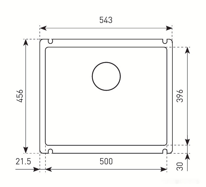 Кухонная мойка Zigmund & Shtain Integra 500 (топленое молоко)