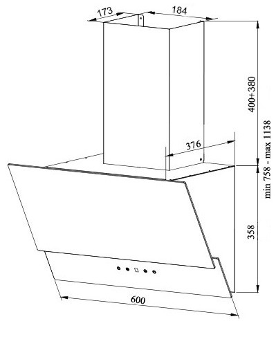 Вытяжка Grand Gloucester 60 IX/WH