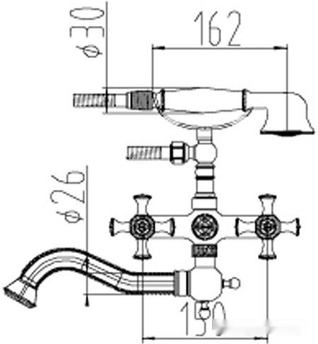 Смеситель Zorg A 7000W-SL