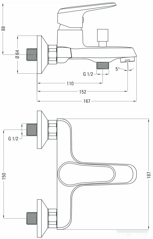 Смеситель Deante Avis BGV 010M