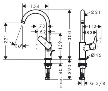 Смеситель Hansgrohe Logis 71130000