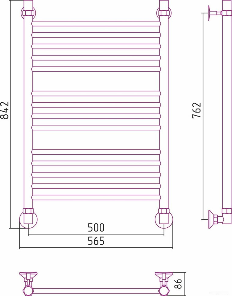 Полотенцесушитель Сунержа Аксиома-10 80x50 00661-8050