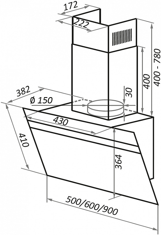 Вытяжка Maunfeld Medway 60 (белый/сатин)